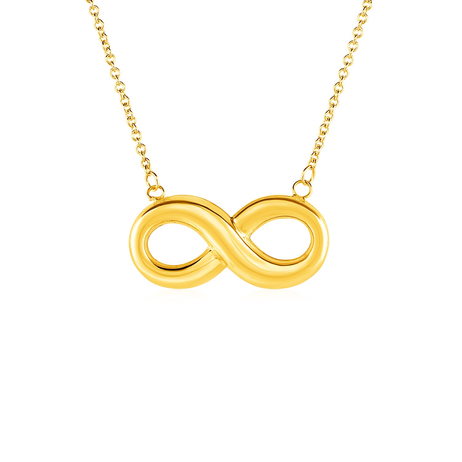 Necklace with Infinity Symbol in 10k Yellow Gold - Richard Cannon Jewelry