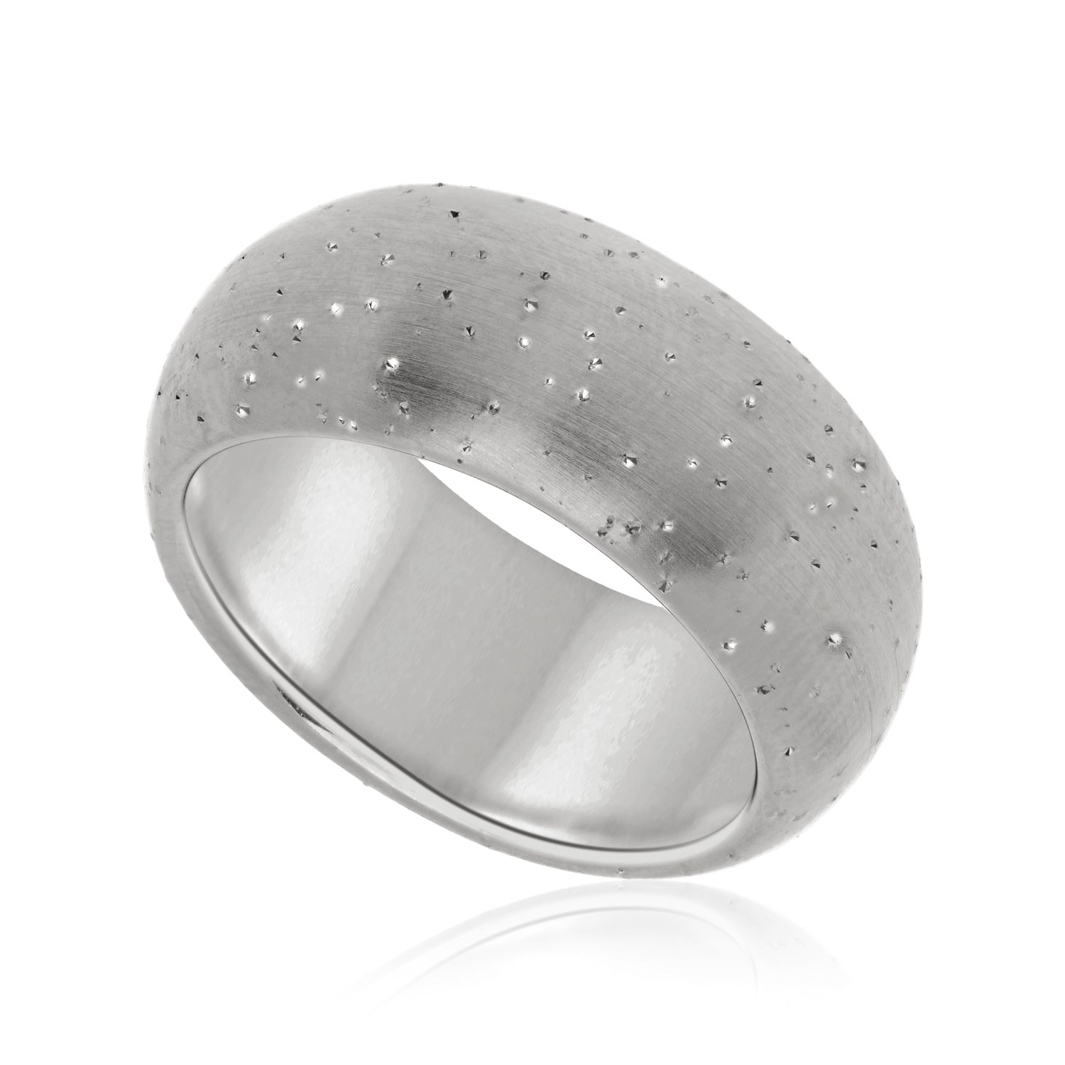 Diamond Dust Dome Style Ring in Sterling Silver - Richard Cannon Jewelry