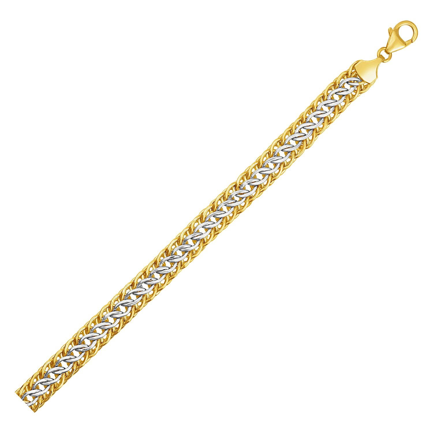 Reversible Sedusa Link Bracelet in 14k Two Tone Gold - Richard Cannon ...