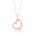 Floating Heart Drop Pendant in 14k Rose Gold