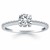 Engagement Ring Mounting with Pave Diamond Band in 14k White Gold