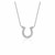 Horseshoe Style Pendant with Diamonds in 14k White Gold 