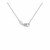 Horseshoe Style Pendant with Diamonds in 14k White Gold 