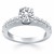 Diamond Micro Prong Cathedral Engagement Ring in 14k White Gold