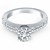 Diamond Micro Prong Cathedral Engagement Ring in 14k White Gold