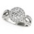 Fancy Teardrop Split Shank Round Diamond Engagement Ring in 14k White Gold (1 1/3 cttw)