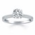 Engagement Ring with Diamond Channel Set Band in 14k White Gold