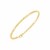 14k Yellow Gold High Polish Bead Cuff Bangle (2.40 mm)