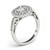 Two-Row Border Round Diamond Engagement Ring in 14k White Gold (2 cttw)