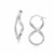 Twisted Polished Freeform Hoop Earrings in 14k White Gold