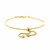 14k Yellow Gold Anchor Design Adjustable Lariat Bracelet