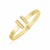 14k Yellow Gold High Polish Bar Cuff Bangle (6.00 mm)