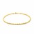 Solid Diamond Cut Rope Bracelet in 14k Yellow Gold (2.50 mm)