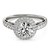 14k White Gold Double Halo Style Round Diamond Engagement Pave Shank Ring (1 1/2 cttw)