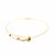 Adjustable Bracelet with Shiny Circle in 14k Yellow Gold (7.50 mm)