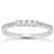 14k White Gold Diamond Wedding Ring Band with Prong and Pave Set Diamonds