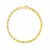 Solid Diamond Cut Rope Bracelet in 10k Yellow Gold (4.00 mm)