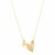 14k Yellow Gold High Polish Solid & Scribble Hearts Necklace