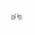 Faceted 3mm White Cubic Zirconia Stud Earrings in 14k White Gold