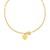 Heart Accent Toggle Necklaces in 14k Yellow Gold