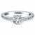 Diamond Pave Cathedral Engagement Ring Mounting in 14k White Gold