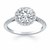 Diamond Halo Cathedral Engagement Mounting in 14k White Gold