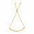 14k Yellow Gold Smooth Curved Bar and Lariat Style Bracelet (1.00 mm)