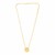 14k Yellow Gold High Polish Circle Disc Paperclip Link Necklace