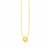 14k Yellow Gold Polished Four Leaf Clover Necklace with Diamond