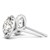 Triple Prong Round Halo Earrings in 14k White Gold (1 cttw)