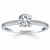 Classic Diamond Pave Solitaire Engagement Ring Mounting in 14k White Gold