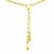 Teardrop Lariat Fancy Double Strand Necklace in 14k Yellow Gold