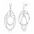 Sterling Silver Textured Oval Dangle Earrings