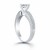 Triple Row Pave Diamond Engagement Ring Mounting in 14k White Gold