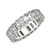 Emerald Cut Lab Grown Diamond Eternity Ring in 14k White Gold (2 cttw FG/VS2)