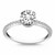 Diamond Collar Engagement Ring Mounting in 14k White Gold