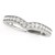 14k White Gold Bead Border Curved Diamond Wedding Band (1/4 cttw) 