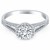 Diamond Halo Split Shank Engagement Ring Mounting in 14k White Gold