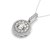 Round Halo Diamond Studded Pendant in 14k White Gold (1 1/4 cttw)