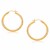 Medium Width Diamond-Cut Hoop Earring in 14k Yellow Gold (3x30mm)