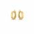 14k Yellow Gold Textured Huggie Hoops(3x10mm)