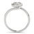 14k White Gold Halo Design Bypass Round Diamond Engagement Ring (5/8 cttw)