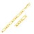 Solid Figaro Bracelet in 14k Yellow Gold  (6.00 mm)