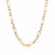 Solid Pave Figaro Chain in 14K Yellow Gold (3.80 mm)