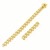 Semi Solid Miami Cuban Chain in 10k Yellow Gold (10.70 mm)