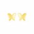 14k Yellow Gold Polished Butterfly Earrings