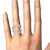 Dual Band Floral Motif Diamond Embellished Ring in 14k White Gold (5/8 cttw)