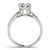 Six Prong 14k White Gold Round Diamond Engagement Ring with Pave Band (1 5/8 cttw)