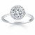 Diamond Halo Cathedral Engagement Ring Mounting in 14k White Gold