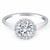 Diamond Halo Cathedral Engagement Ring Mounting in 14k White Gold